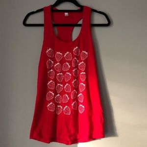 Red Strawberry Tank Top